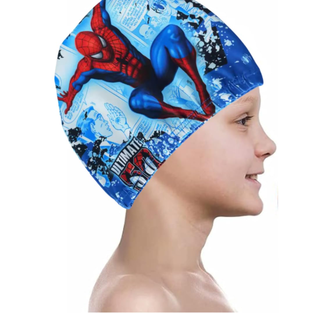 Gorro natación para niños y niñas de 3 a 10 años. Muy fácil de Poner y Muy cómodo. Diseño Muy Divertido. Elástico sin apretar Demasiado. Válido para Pelo Largo y Corto.