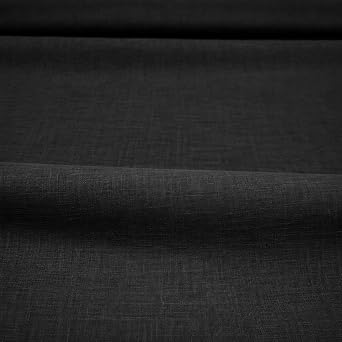 FabricLA Cotton Lawn Fabric 100% Cotton Lining Fabric 60" Wide - Thin Lightweight Solid Cloth for Sewing Dressmaking Quilting Apparel - Black, 1 Yard Pre Cut