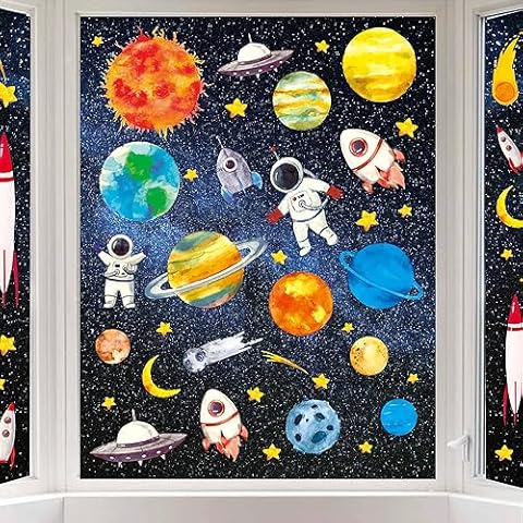 Whaline Outer Space Window Clings Cover