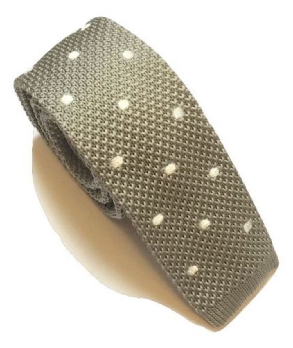 L&L® Men's Fashion Polka Dot Knit Knitted Tie Slim Skinny Woven