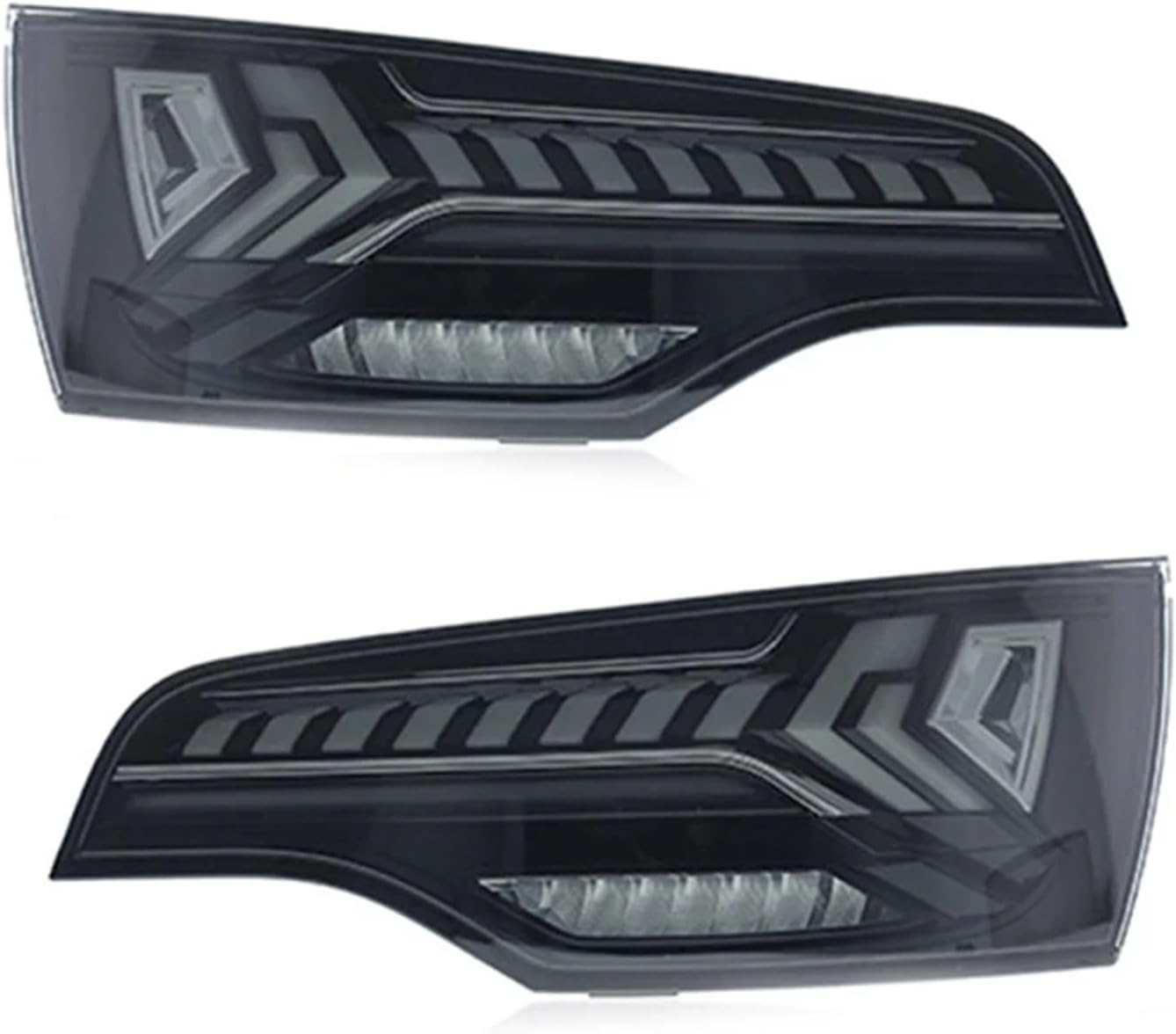 Car HeadLamp +Taillamp Compatible For Audi Q7 LED Headlight 05-2016 Front DRL Turn Signal Light Assembly Modified Q8 Automotive Accessories(2 pcs SMOKE,10-15,No AFS)