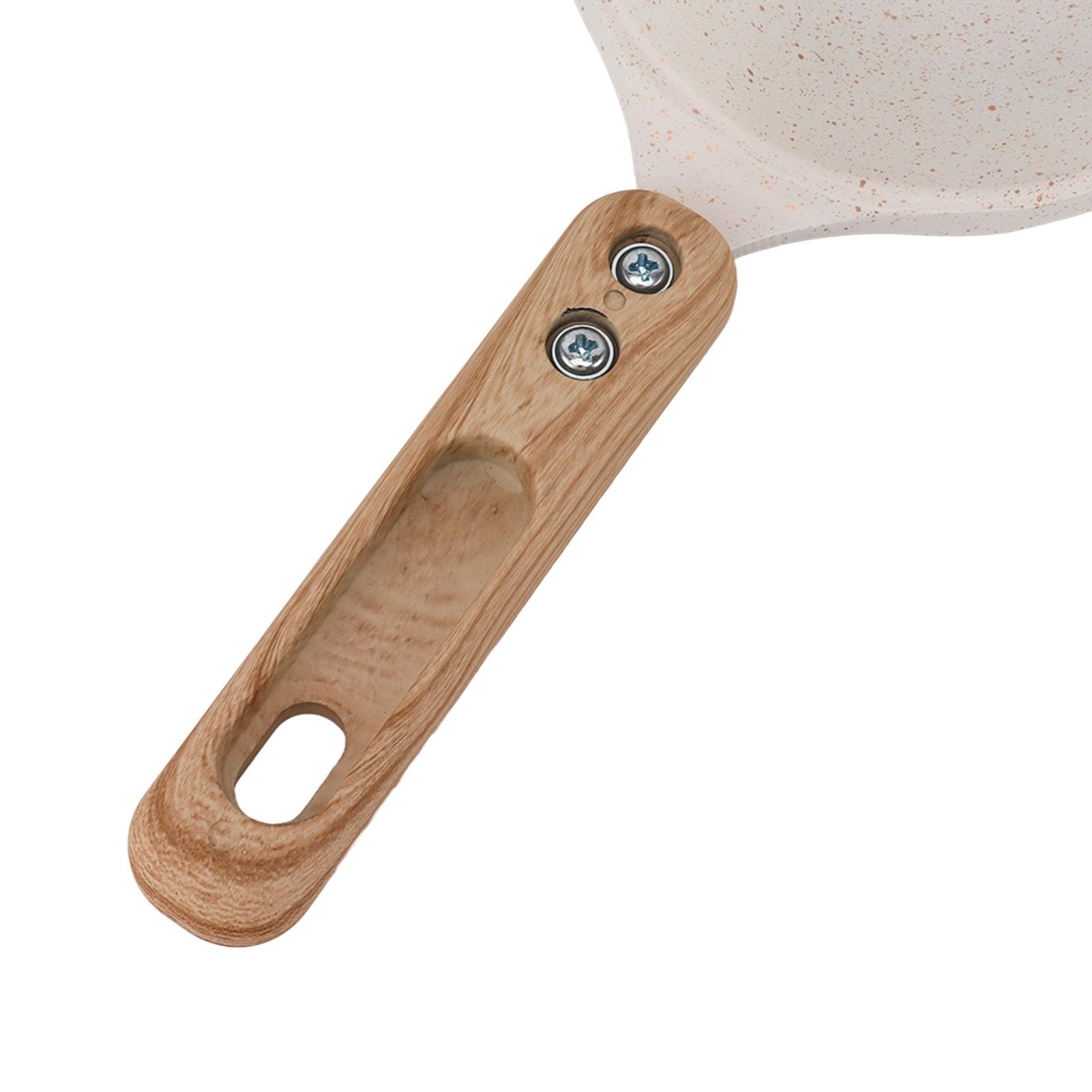 Mini Casserole à Lait 250 ML Maifanstone Casserole Chauffe-Lait Blanc avec Manche en Bois et Échelle de Mesure, Pot à Beurre pour Tables de Cuisson à Induction Cuisinière à Gaz