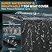 1200D 5-Ply T-Top Boat Cover for 20-22ft Center Console Boats with T Top Roof, Waterproof, Tear & Fade Resistant | Includes Motor Cover + Upgraded 19 Windproof Straps | All-Weather Protection