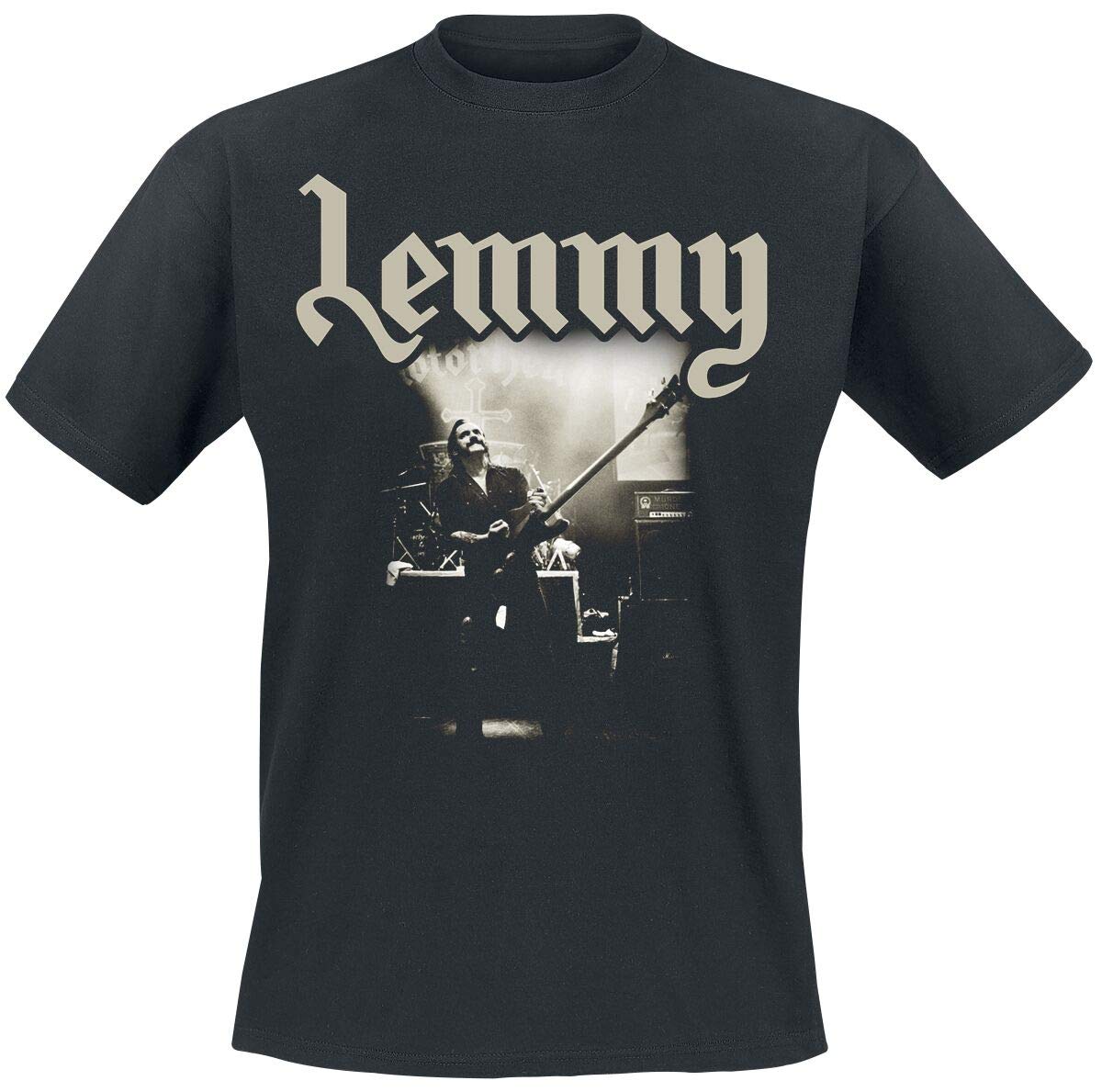Rockoff Trade Black Men's Lemmy Lived To Win T-Shirt, Medium Medium