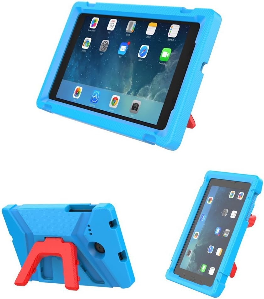 KROMI Samsung Galaxy Tab E Case Kids Friendly Shockproof Standing Cover Handle Case for Samsung Galaxy TabE 8-inch Tablet (Tab E 8.0, Blue)