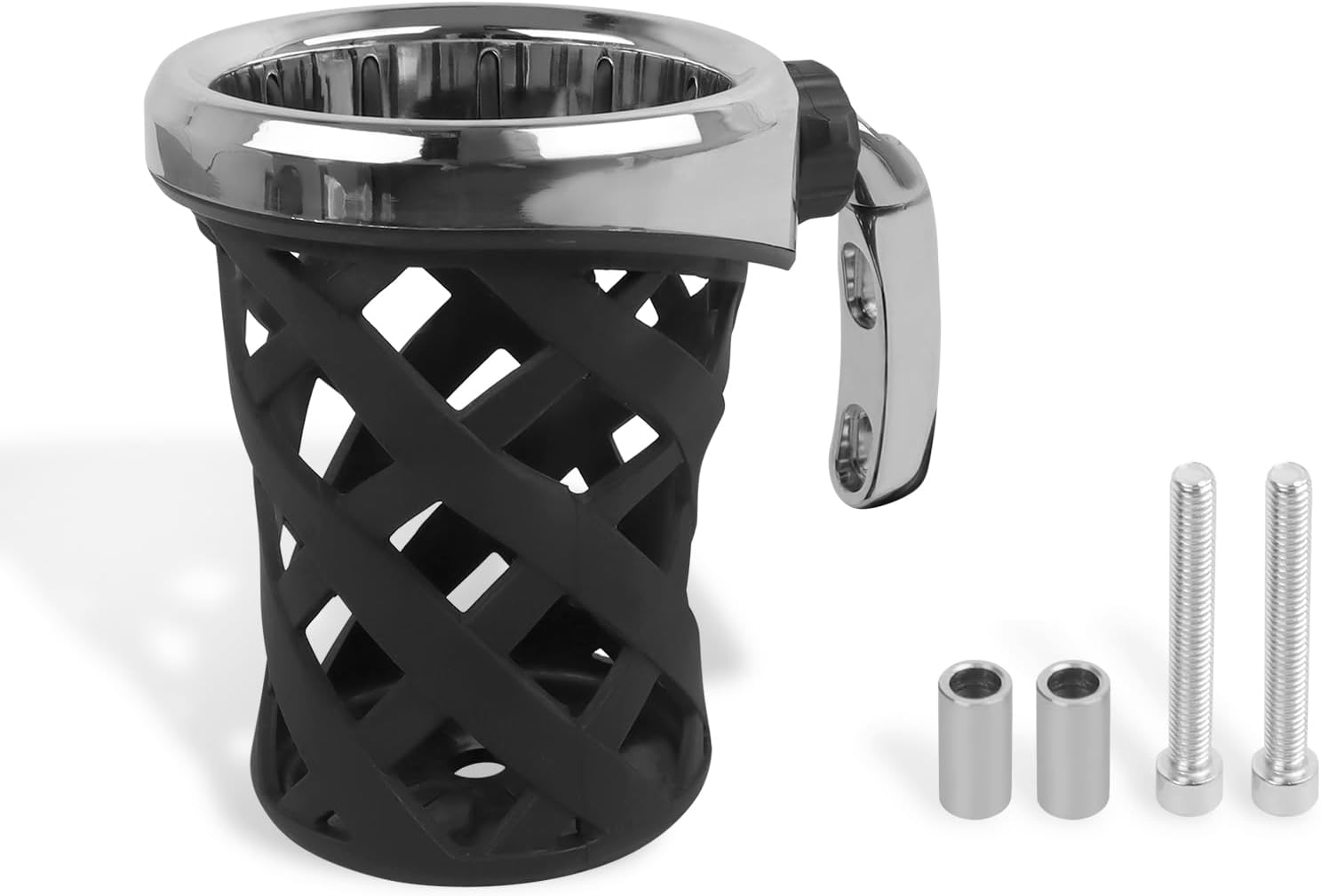 CHIFUN Motorcycle Drink Cup Holder Chrome Handlebar Mount