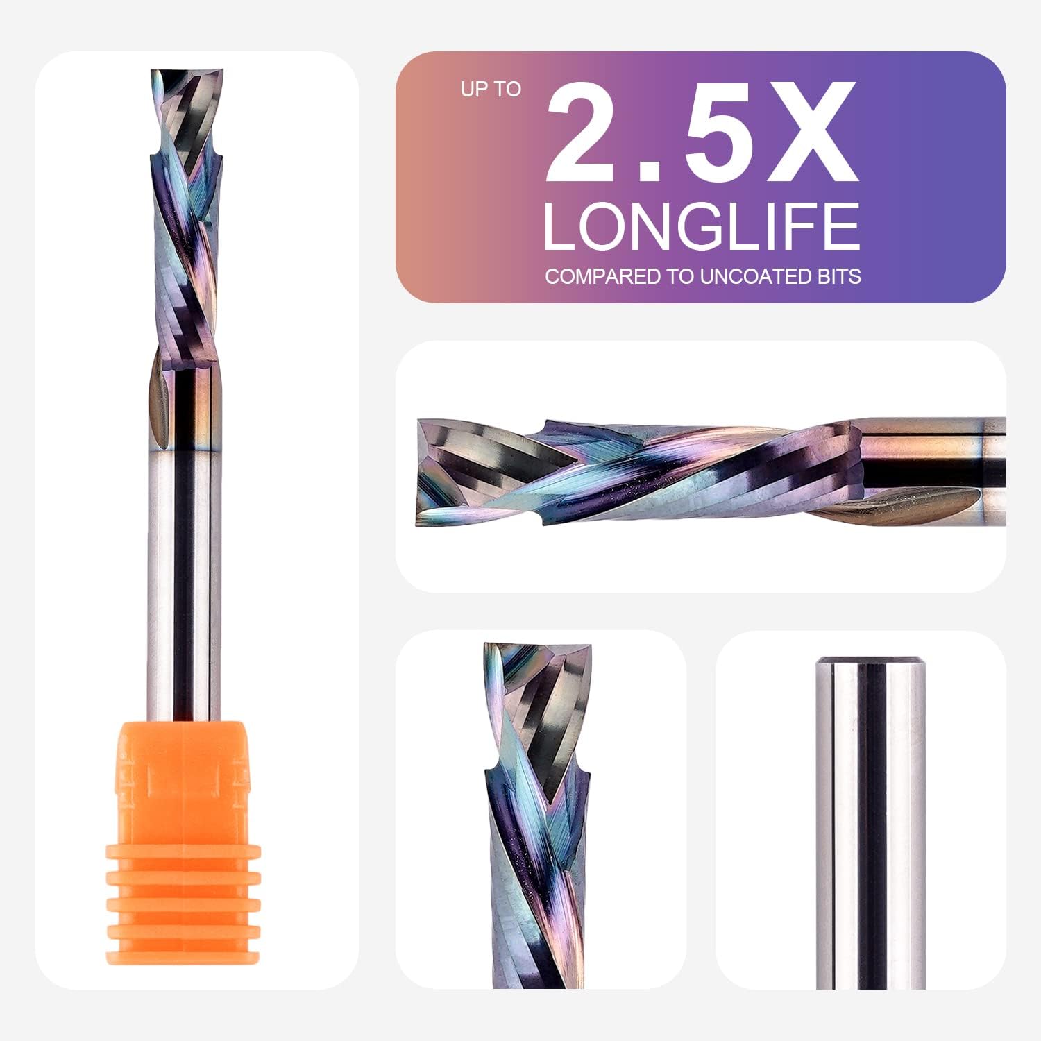 SpeTool frez spiralny 6mm trzpień kompresja 22mm długość cięcia ruch w górę i w dół frez VHM z powłoką TAC frez rowkowy frez do frezarki CNC frez do otworów głębokich frez do drewna