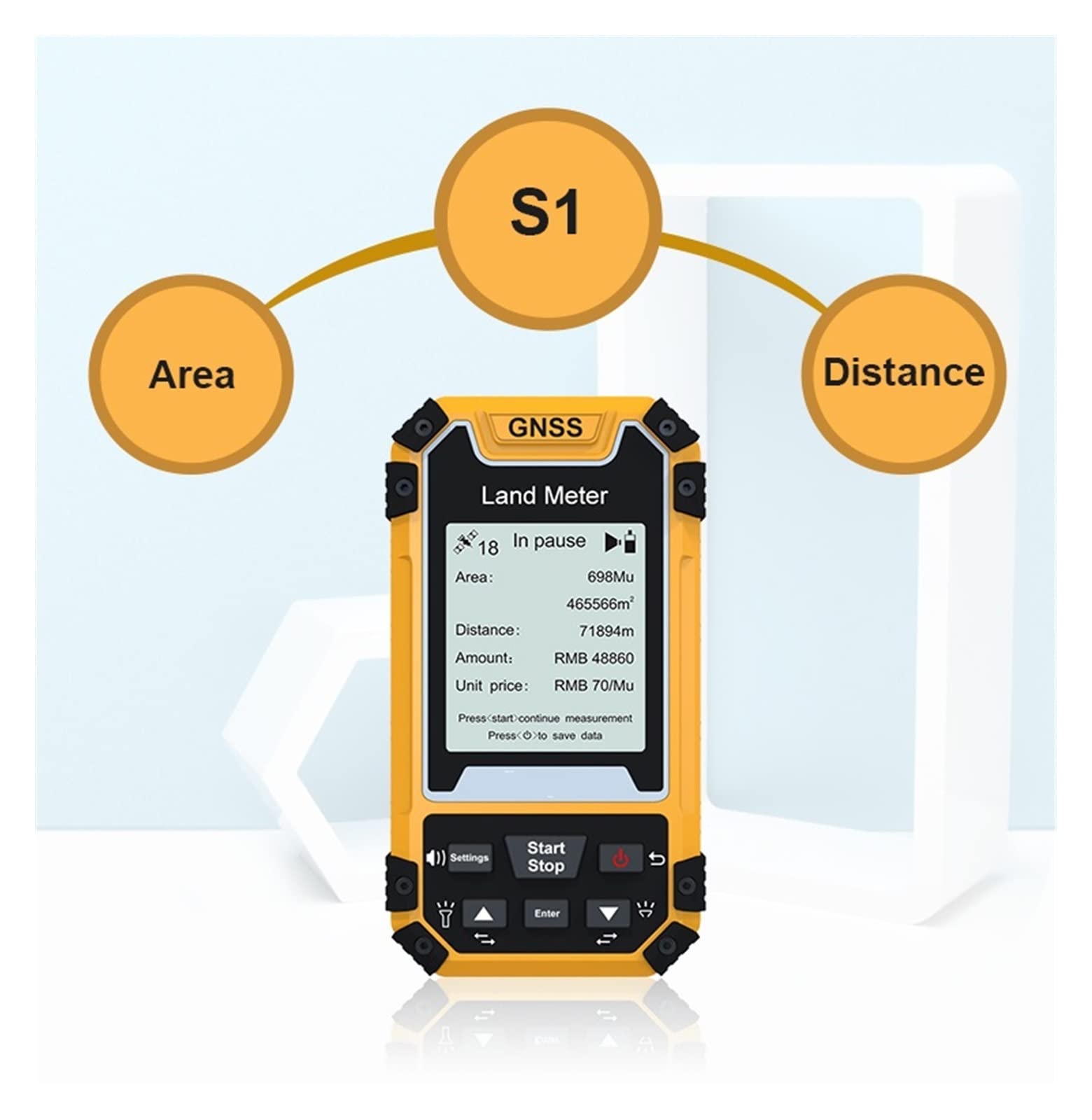 Ręczny miernik terenu GPS S1 przenośny GPS GPS GLONASS SBAS BeiDou miernik pomiaru terenu pomiar górski 2.4 calowy ekran narzędzie do geodezji Narzędzie pomiarowe do pomiarów zewnętrznych