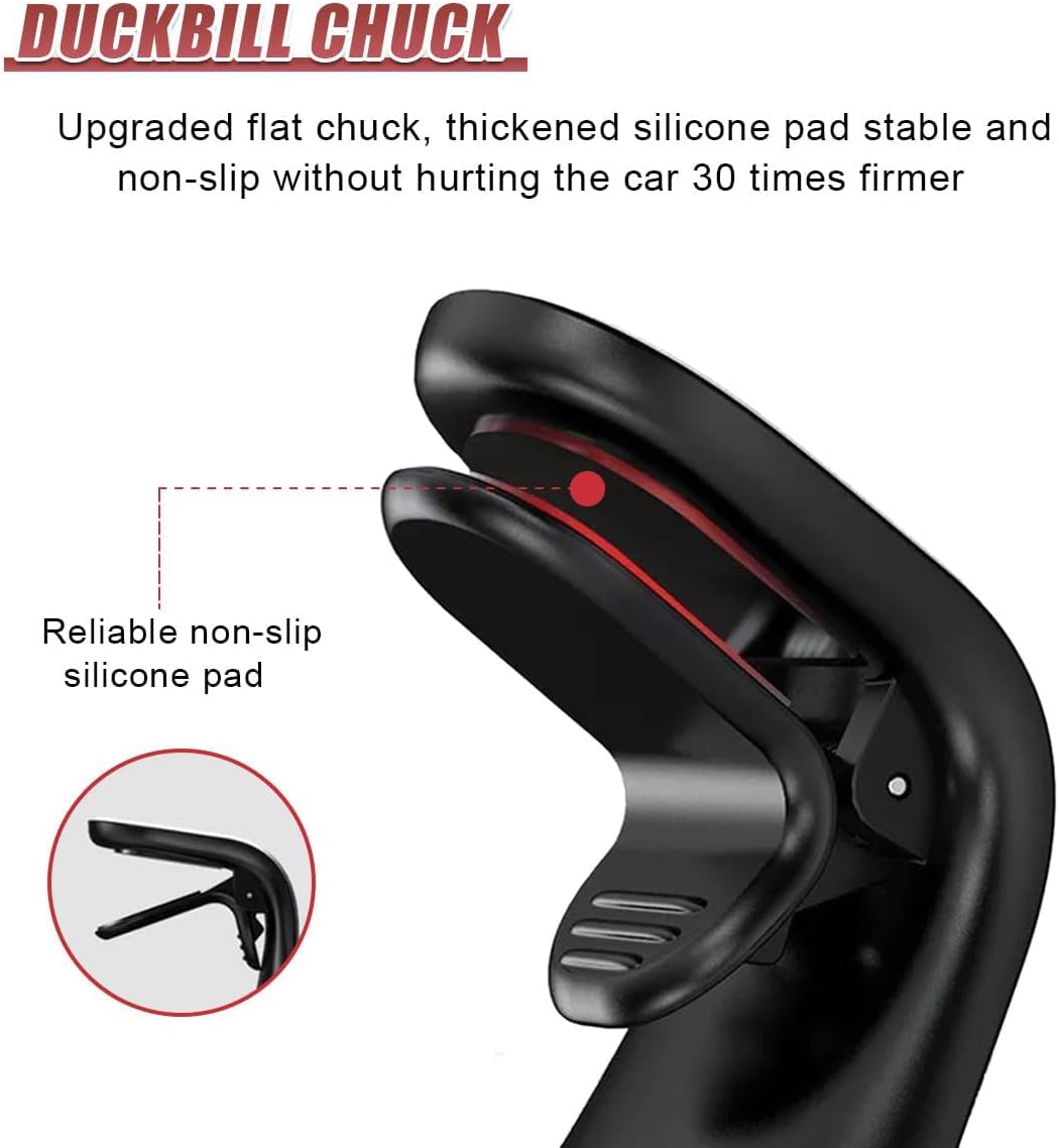 1 Pack Magnetic Phone Mount for Honda Civic 2022-2025 11th Gen, Air Vent Clip Holder L Shaped Hands Free Stand Secure Silver Aluminum Alloy