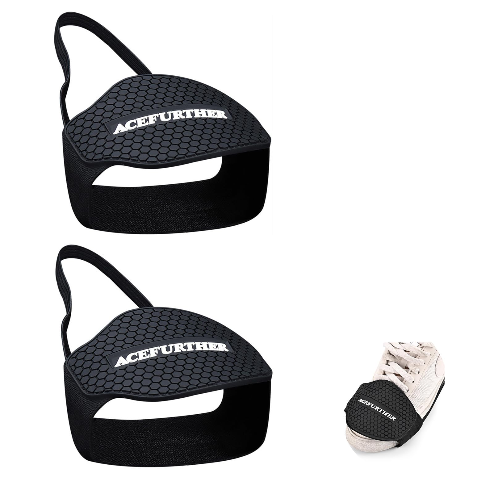 BoAn 2Pcs Motorcycle Shoe Protector, Motorcycle Shift Pad, Motorbike Shoe Boot Protector Cover, Shoe Boot Cover Protective Gear(Black)