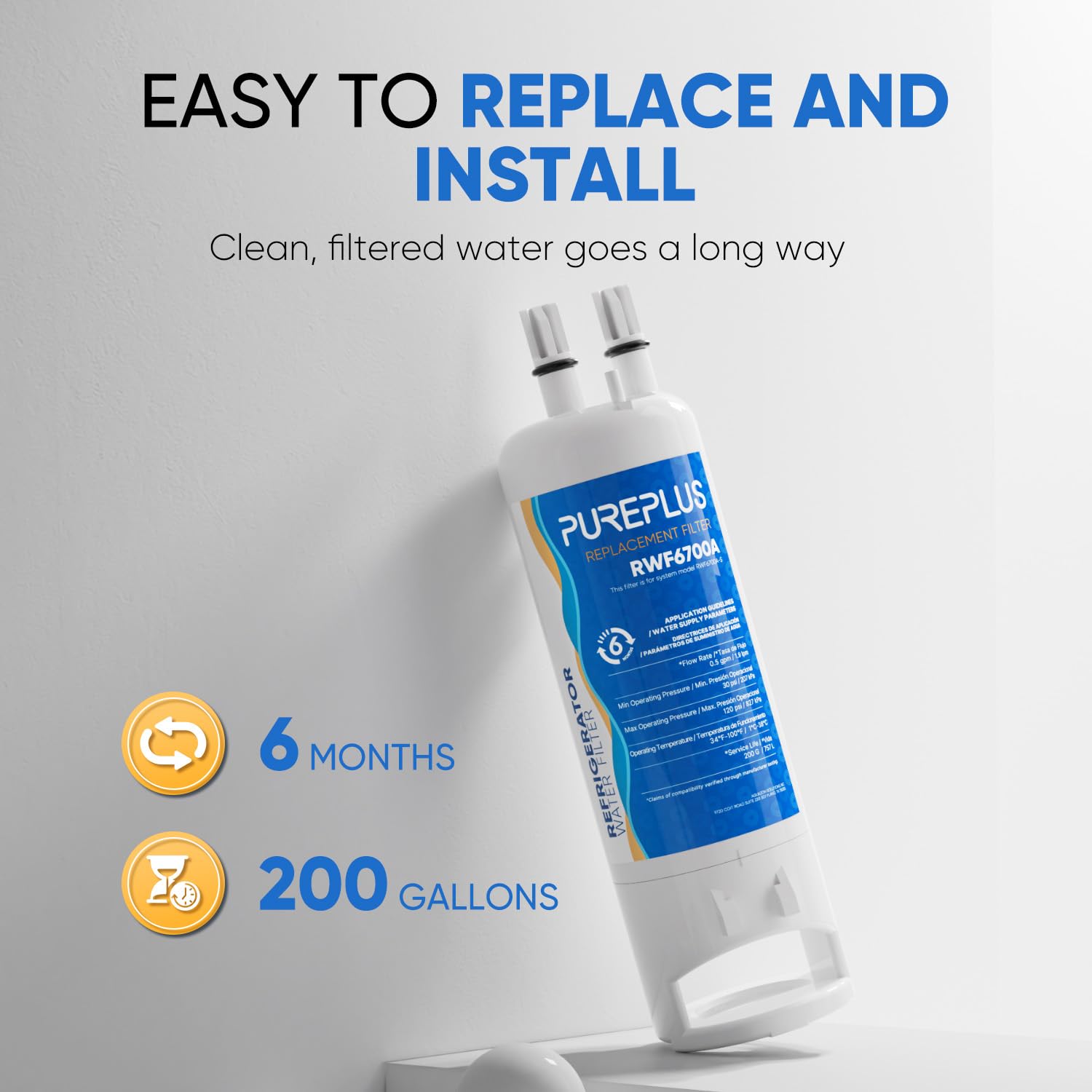 Filtro dell'acqua per frigorifero Everydrop® 1, W10295370A