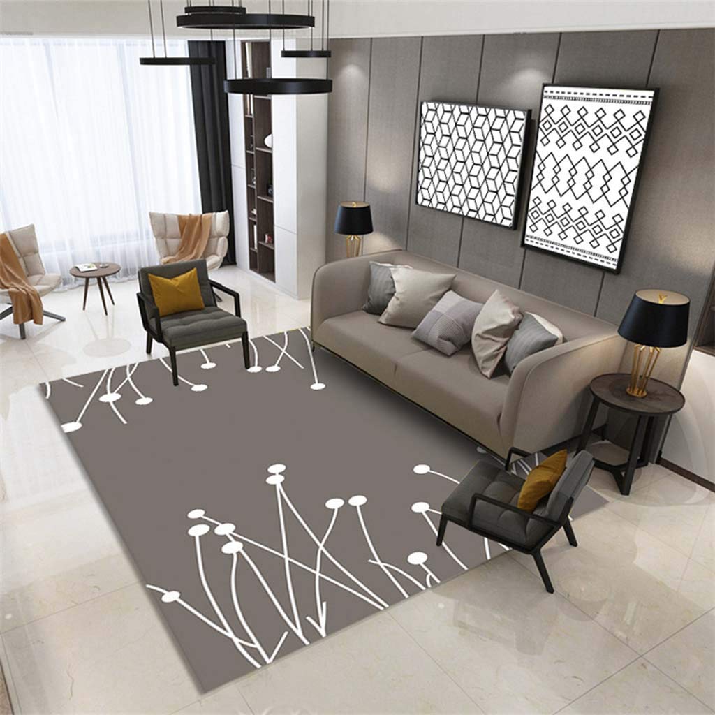 Tapis 200x300 cm en velours de cristal pour salon et grand bureau