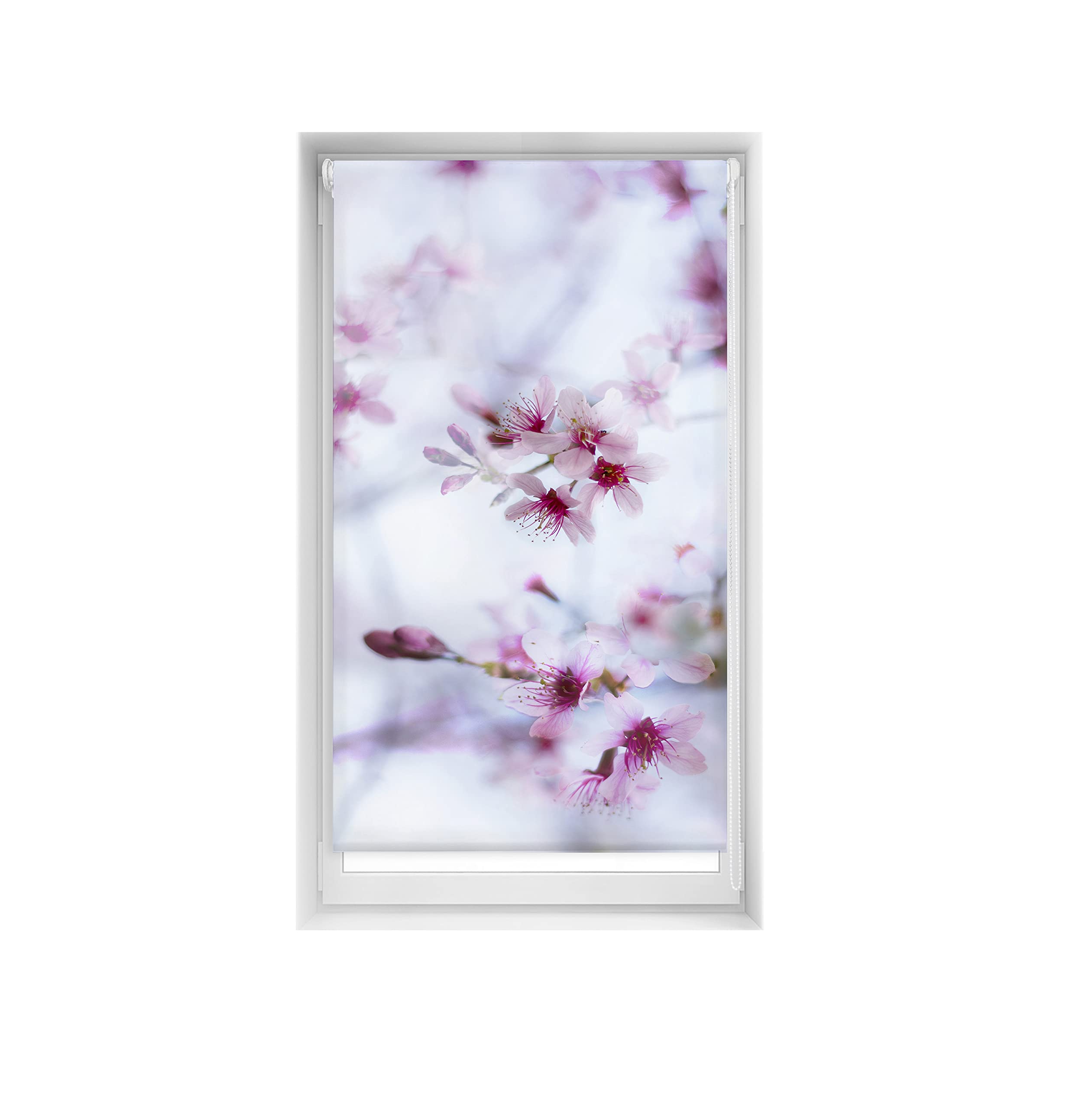 Blindecor Easy Blackout Roller Blind, No Drilling Required, Digital Print, Roller Blind, 80 x 150 cm (width x height), Fabric Size 77 x 145 cm, Thermal Roller Blind