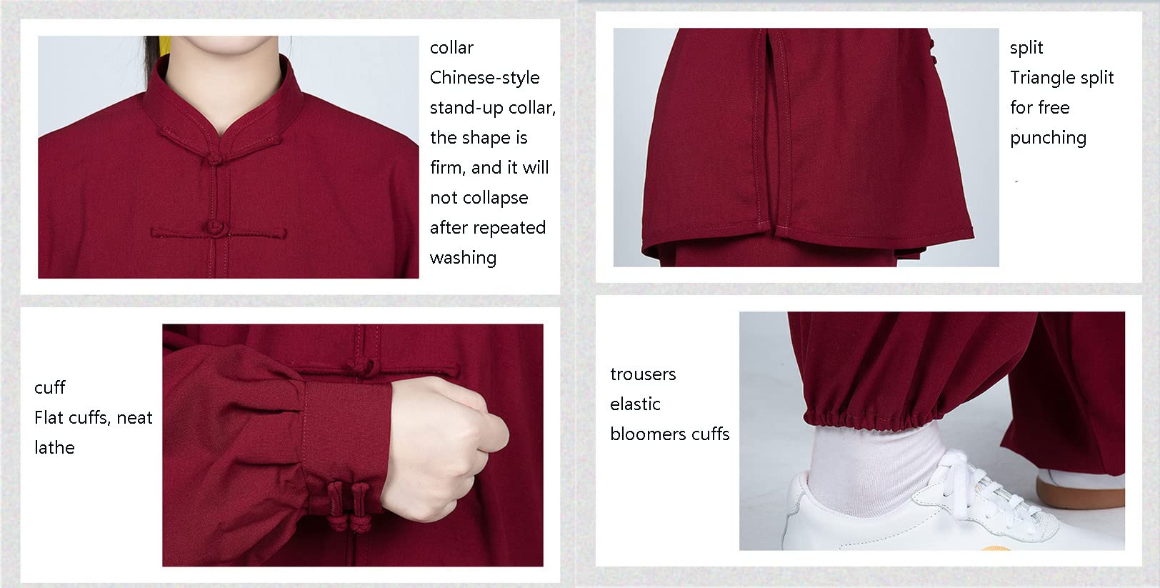 Tai Chi Uniforms Unisex Cinese Wing Chun Kung Fu Uniforme di Seta di Cotone e Lino Arti Marziali Abiti Tai Chi Abbigliamento Tradizionale Tai Chi per Il Tuo Esercizio di Tai Chi