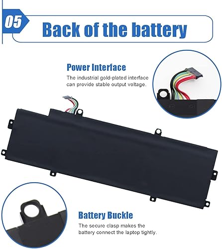 Miniatura 6 de Dentsing 5R9DD - Batería para portátil compatible con Dell Chromebook 11 (3120) P22T Series Notebook KTCCN 0KTCCN XKPD0 P22T001 11.1V 43Wh 3 celdas
