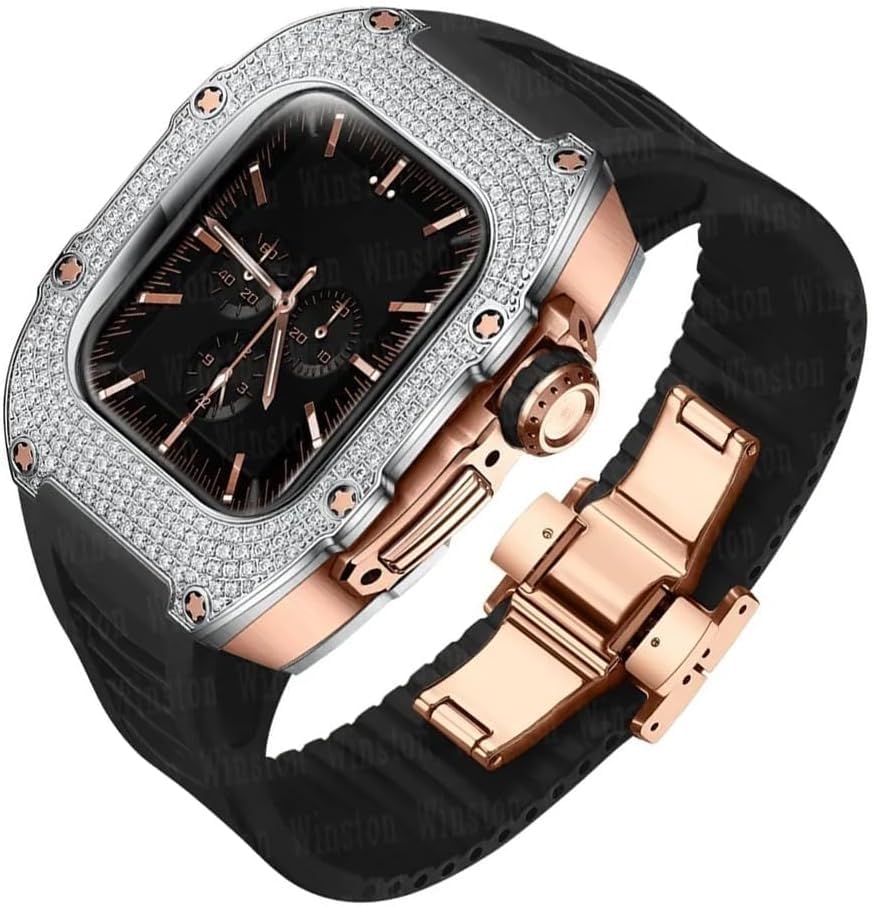 Kit bracelet silicone chic et cadran strass Apple Watch 40mm femme