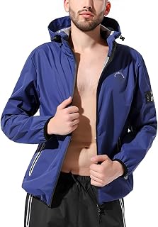 PRMDDP Tajes De Sudoración para Fitness Hombre Traje Sauna Entrenamiento con Cremallera Manga Largapara Cortavientos Running (Color : Blue, Size : 7XL)