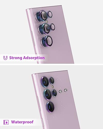 Miniatura 8 de Protector de lente de cámara para S23 Ultra, anillo de aleación de aluminio 9H vidrio templado antiarañazos, accesorios decorativos para Samsung