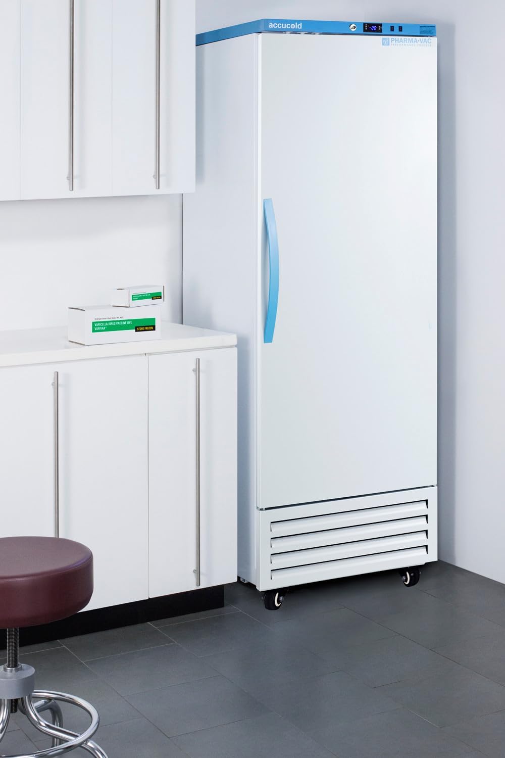 Accucold AFS17PV Medical Pharmacy 14.83 Cu. Ft. Upright Vaccine All-Freezer, -30°C to -10°C, +/-1ºC Variation, High/low Temperature Alarm (Right Hand Door)
