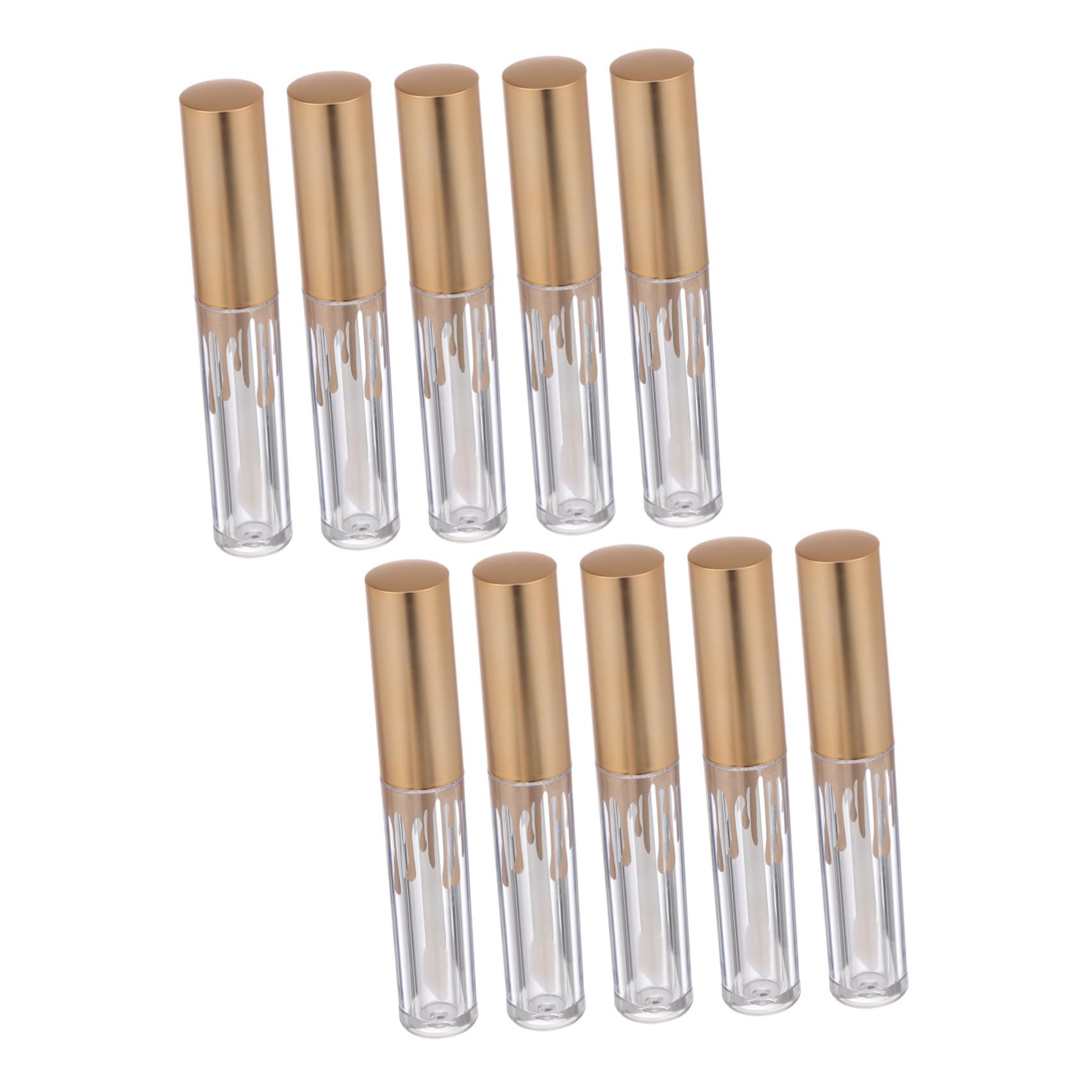 DOITOOL 20stücke Leere Lippenstift-rohre Mit Goldenen Wellen Zylindrische Behälter Für Lipgloss Und Lippenbalsam Für Reisen Und -kosmetik Pro Tube