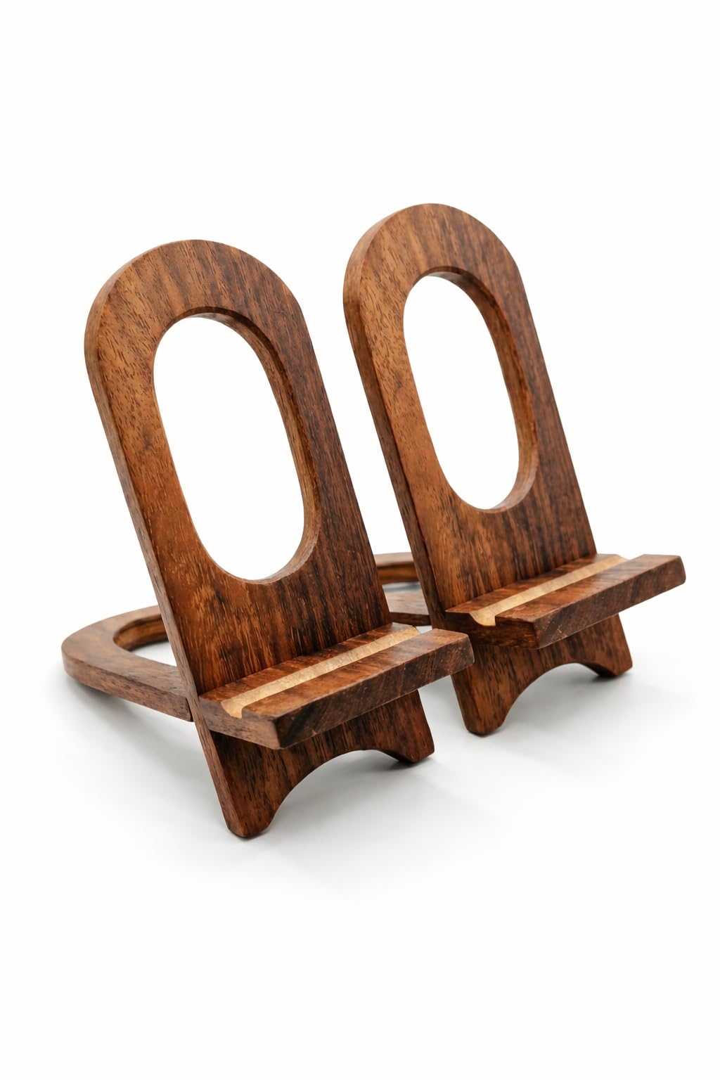 Handcrafted Wooden Mobile Stand for Desk | Premium Solid Wood Phone Holder for Office, Study Table & Video Calls | Compatible with All Smartphones Pack of 2-picture-11