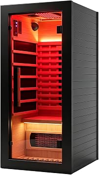 Infrared Sauna with 660 & 850nm Red Light Therapy & WiFi Control