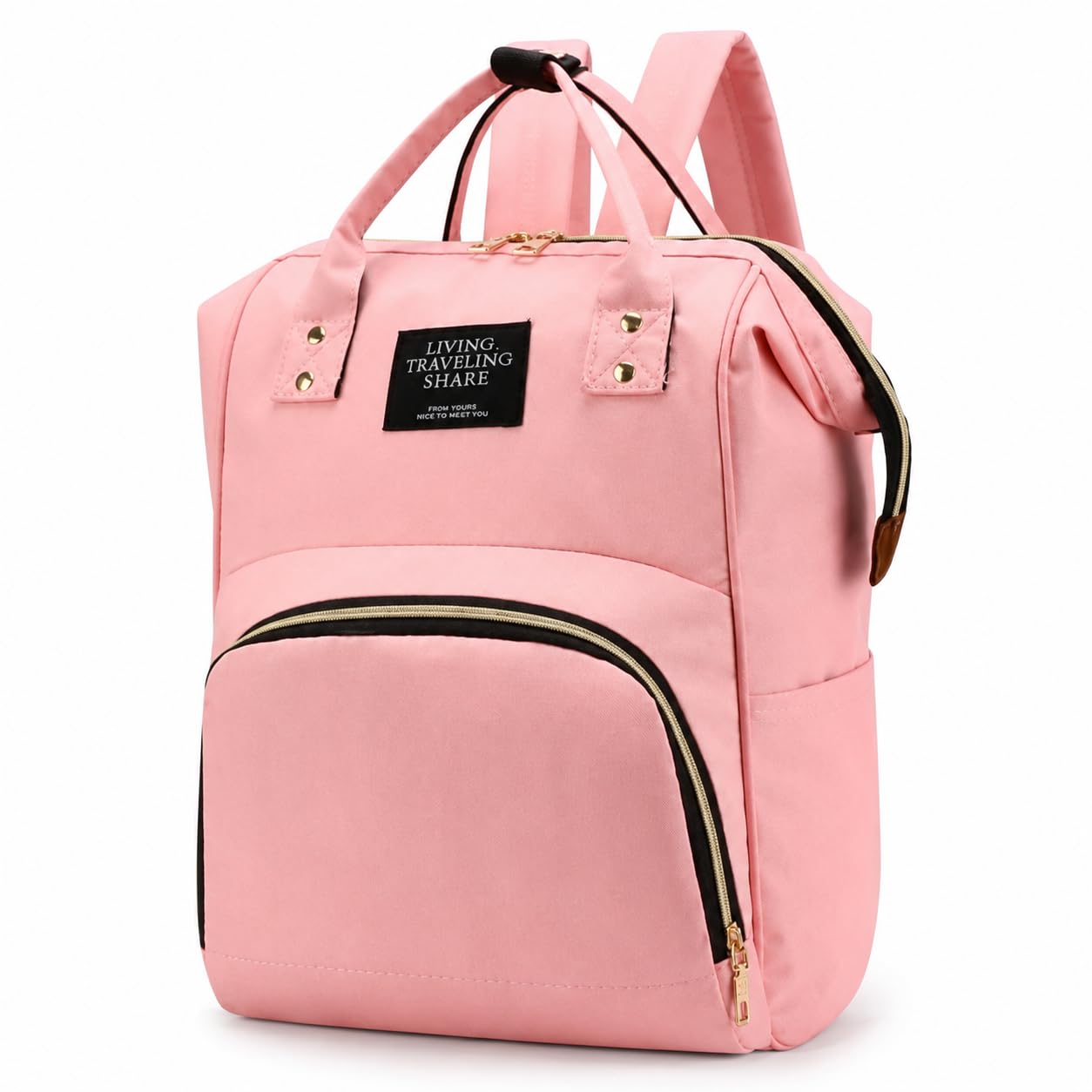 Baby Diaper Bag Backpack for Mothers - Large Capacity Multi Functional Baby Care Bag with Front Pocket, Dual Handles, Shoulder Straps and Zipper Compartments-image-36