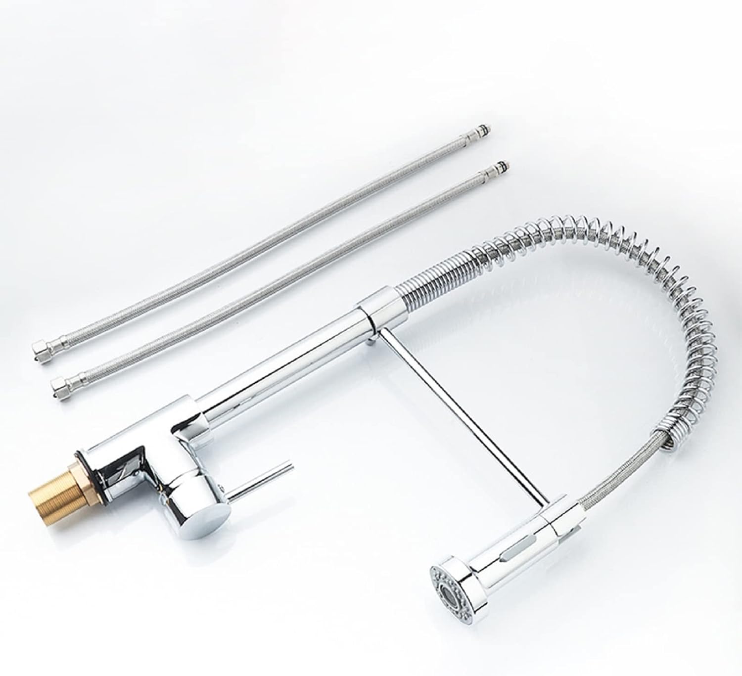 Commercial Kitchen Faucet with Pull Down Sprayer, RV Stainless Steel, Heavy Duty, Easy Clean, Adjustable Water Flow, Ideal for Home and Restaurant Use