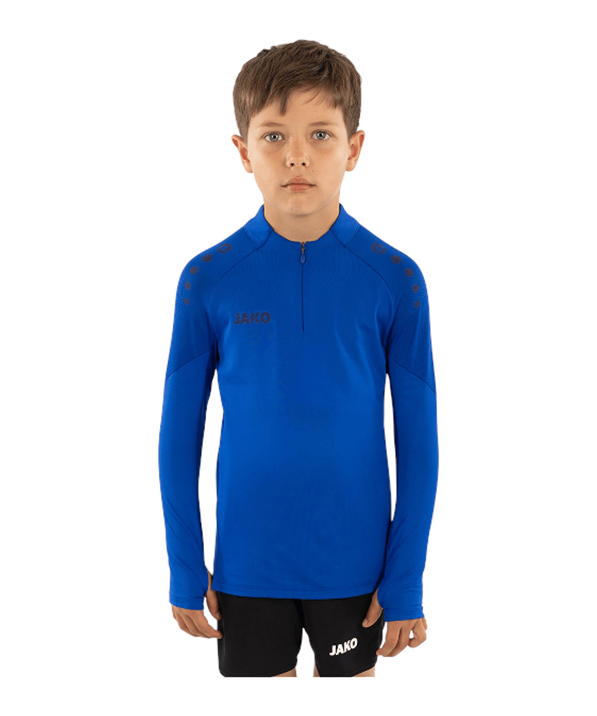 Sudadera JAKO Light Flow azul royal para niños talla 152 con cremallera 6