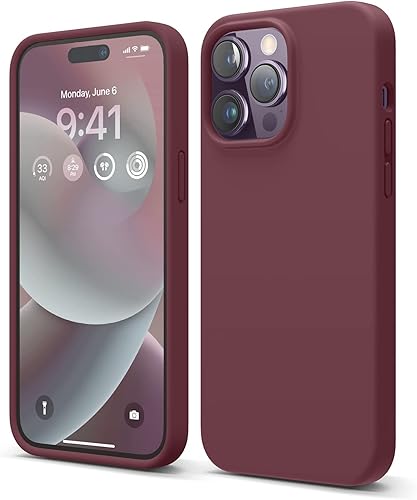 Miniatura 1 de elago Funda compatible con iPhone 14 Pro Max, de silicona líquida, funda protectora de cuerpo completo, a prueba de golpes, delgada para teléfono,