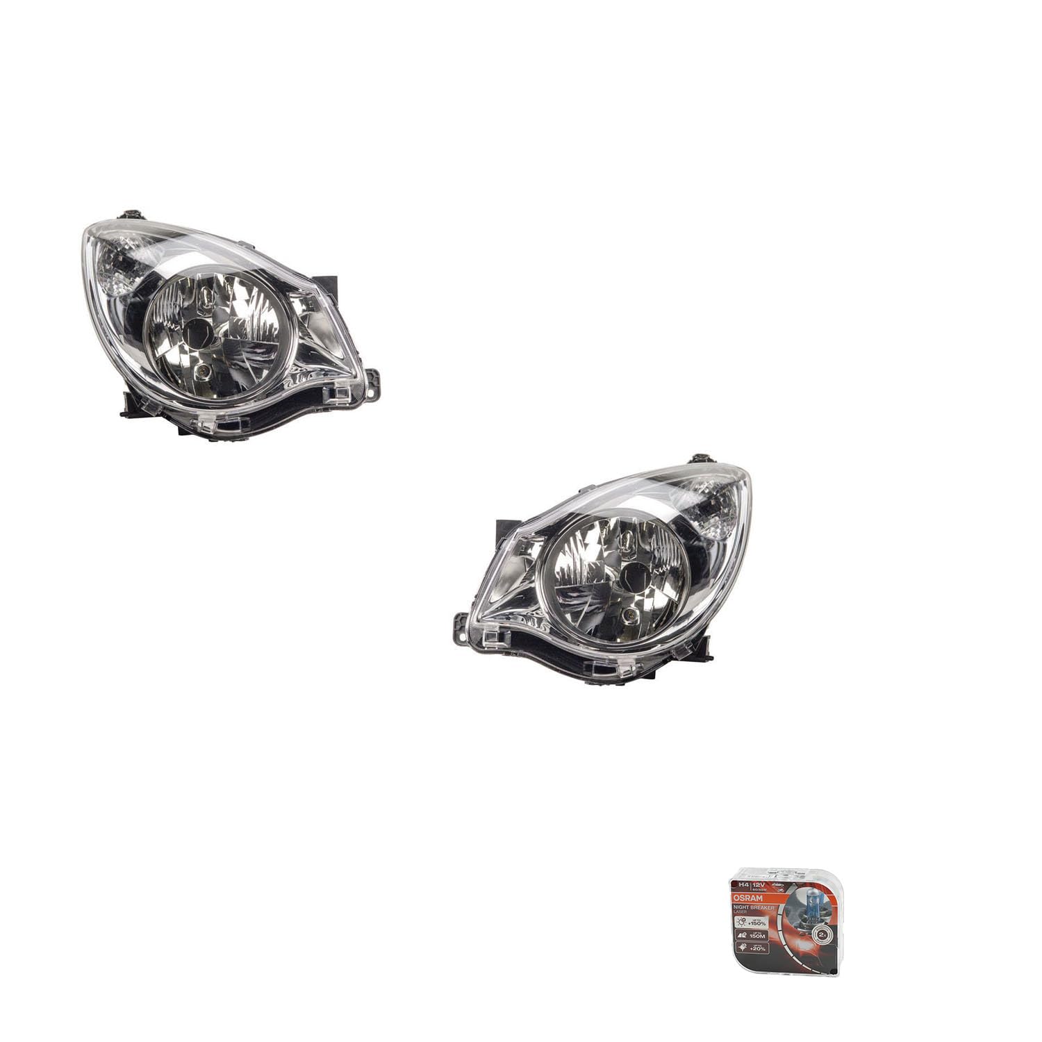 Johns, Faros delanteros + Nightbreaker láser apto para Opel Agila B mitals Set L R