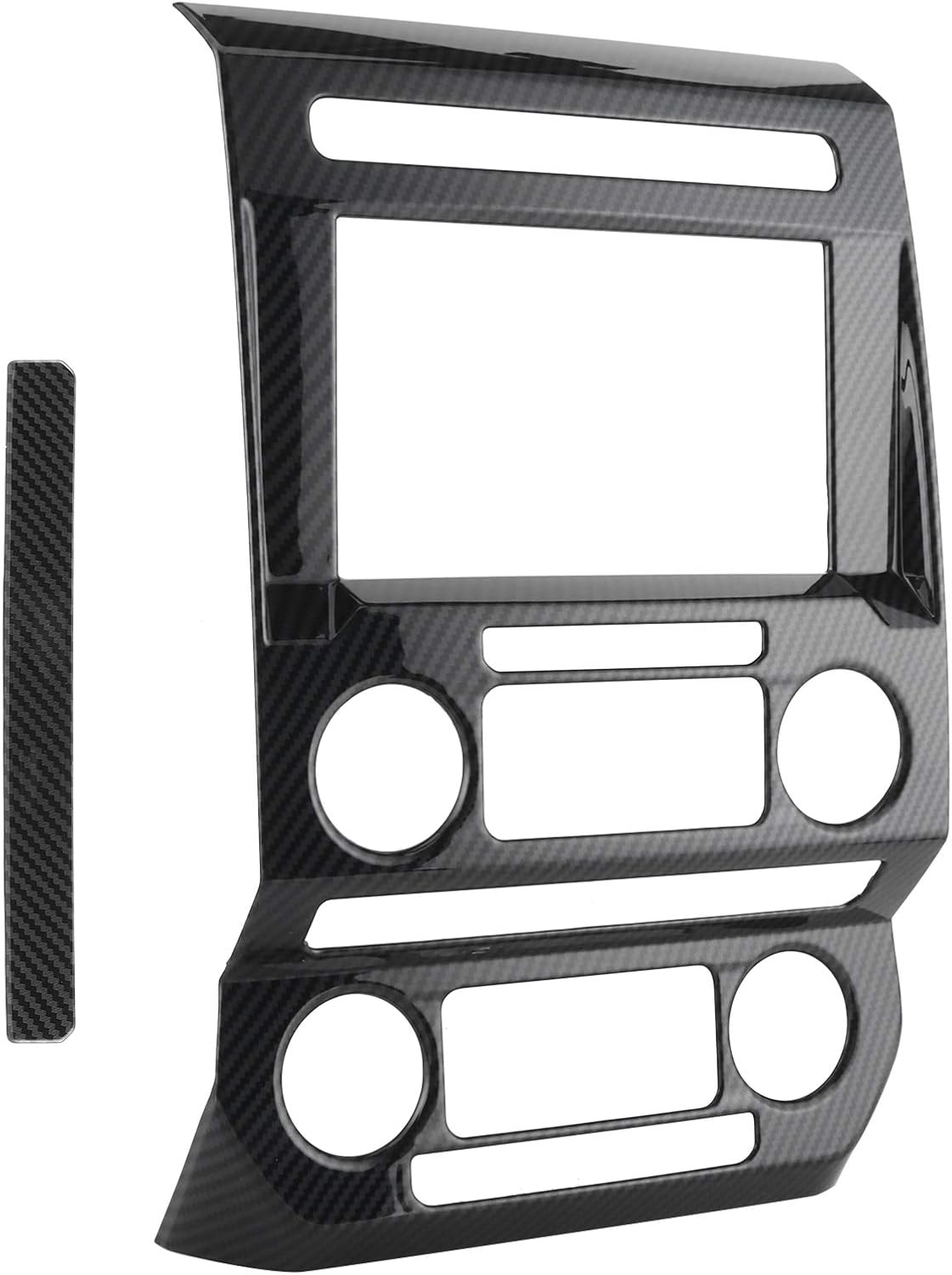 Holiday Deals 🛒 Akozon Central Console Navigation Frame Trim Carbon Fiber Style Decorative Cover 2Pcs Fit for Ford F‑150 2015‑2020
