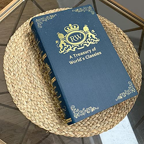 Image of Woven Placemats for Dining Table Set of 6, 100% Natural Straw, Rustic Round Placemats Farmhouse Table Mats Rattan Wicker Placemats Hand Braided Place Mats for Indoor Outdoor, 14.17 inch