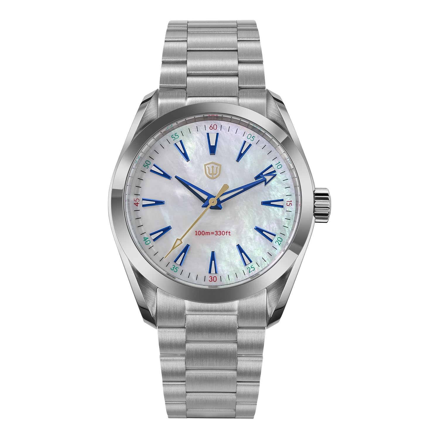 watchdives VH31 Orologio al Quarzo, WD0006 Orologio da Polso in Acciaio Inossidabile 38mm Vetro Zaffiro Bombato Orologi di Lusso 100M Impermeabile