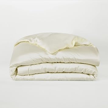 SIJO AiryWeight Tencel Duvet Cover, 100% Lyocell Derived from Eucalyptus, Buttery Soft, Best Cooling Sheets By Architectural Digest Cream, King/Cal King 106"x90"