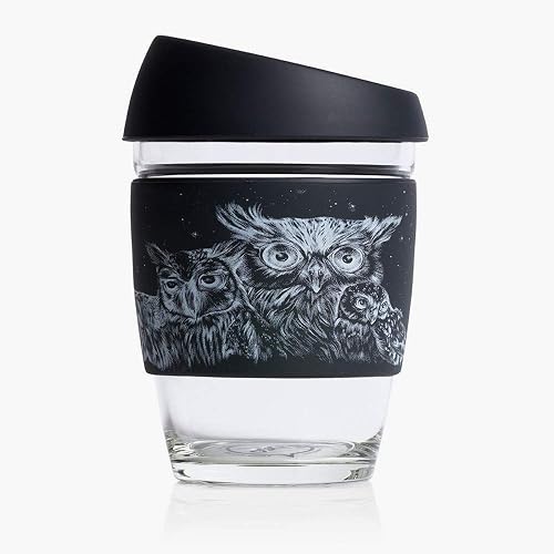 JOCO Cup 12oz Eco-innovative Borosilicate Glass Reusable Classic Cup | Artist Series (Jen Lobo)