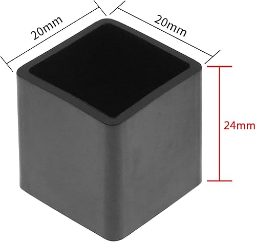 Vista 43 de 8 tapas rectangulares de PVC para patas de muebles (3/5 pulgadas x 1-1/5 pulgadas), protectores de piso flexibles de vinilo para patas de silla