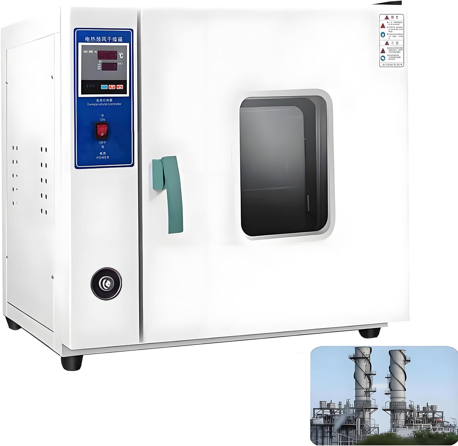 Lab Forced Air Convection Drying Oven, Constant Temperature Digital Electric Heating Lab Vacuum Dryer, with Temperature Control 10-300℃ & Timer, Adjustable Wind Speed 16L