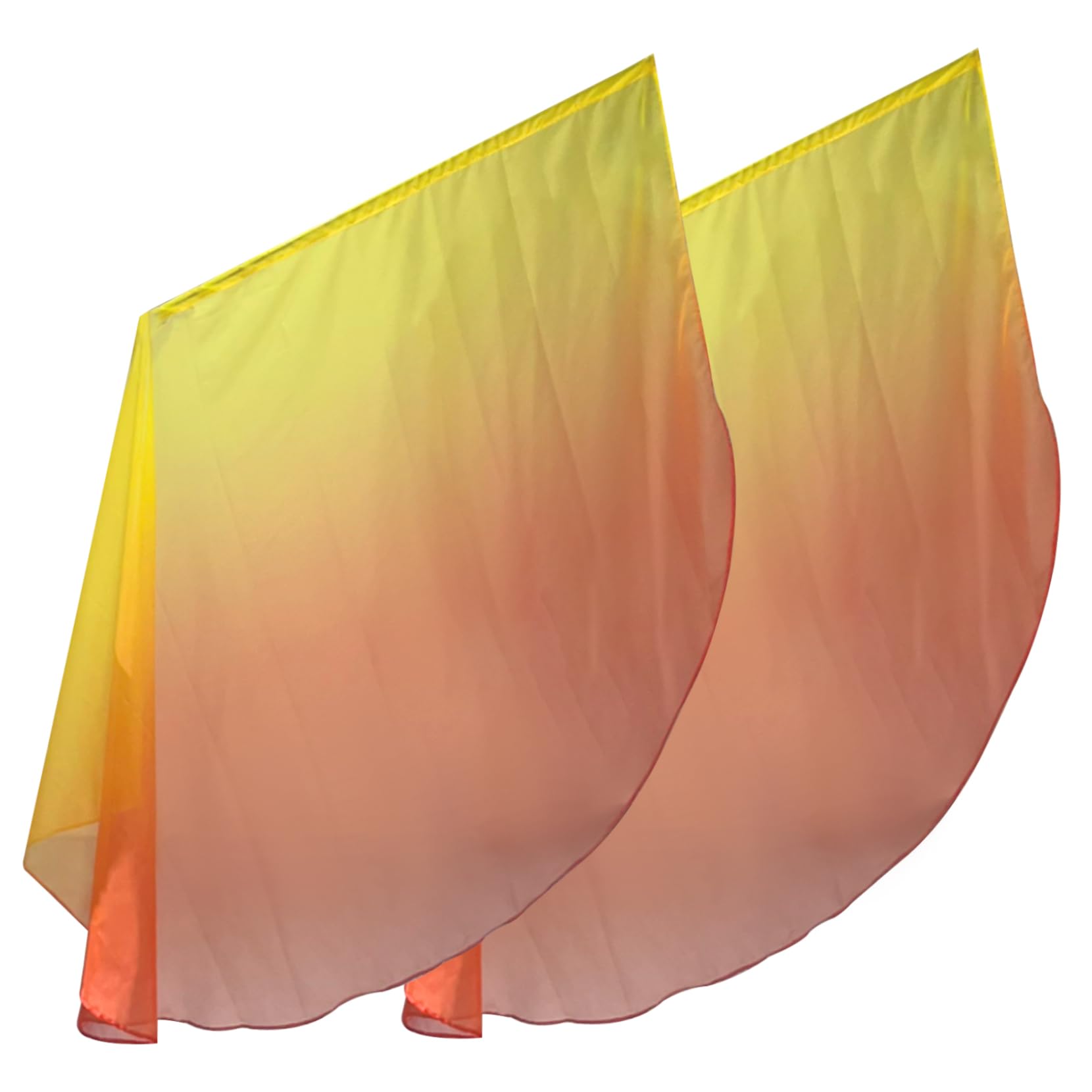 Drapeaux de danse demi-cercle en mousseline pour louange et chorégraphie