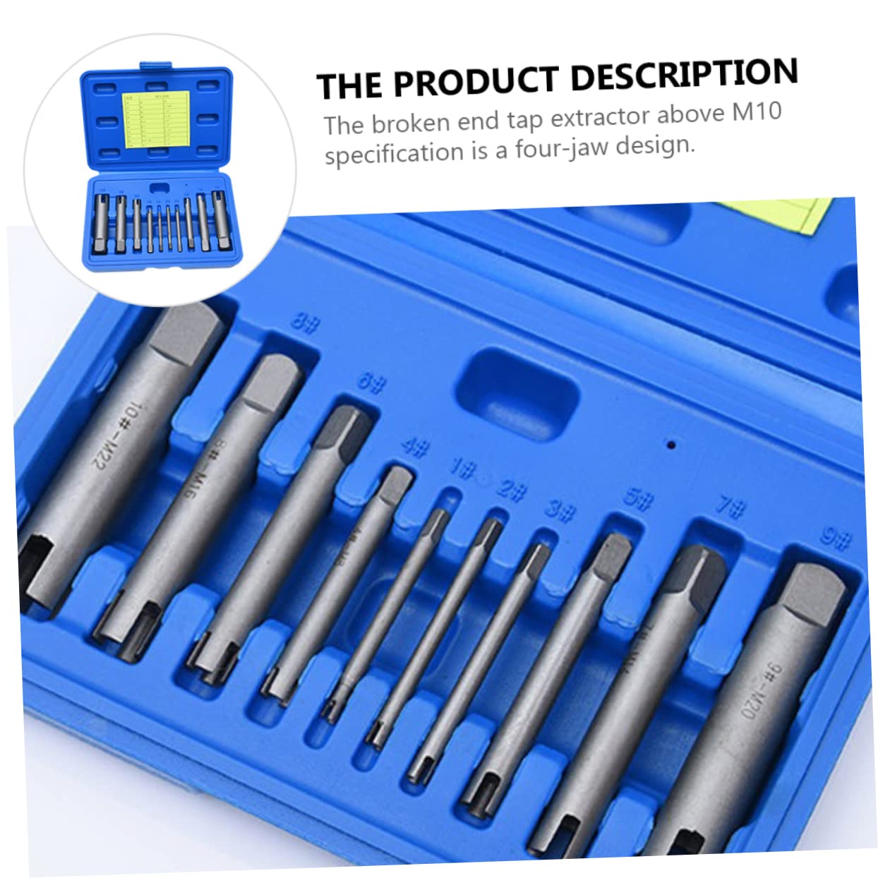 Mipcase Kit Estrattore di Viti Spanate Design a 4 Artigli 178 Cacciavite in Lega, 10 Pezzi per Rimuovere Maschi Rotti e Bloccati