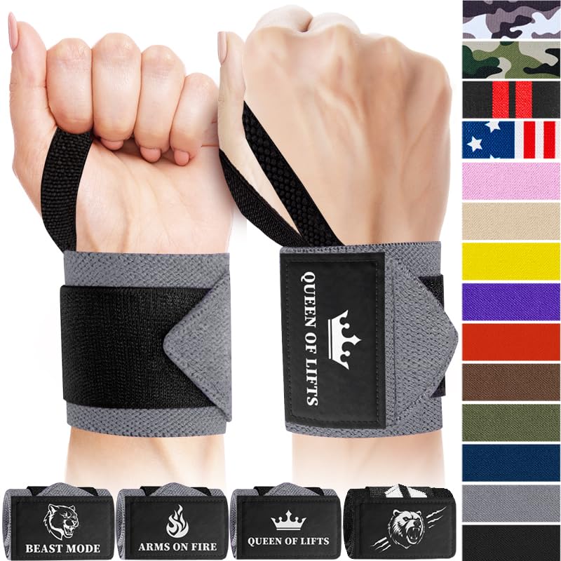 ひー TECEUM サムループ付きウェイトリフティングリストラップ – 高耐久