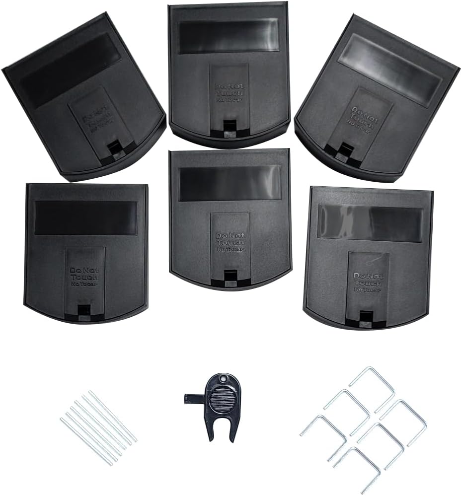 B&G - Mouse Station (6 Pack & 1 Key) - Durable, Discreet Low-Profile Bait Station with Universal Key - Tamper-Resistant