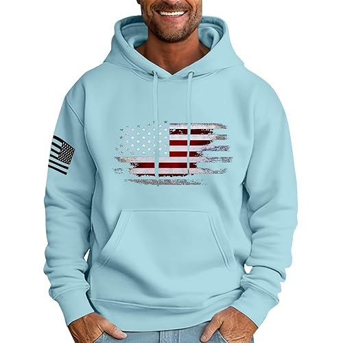 Hoodies Graphic Long Sleeve Trendy Hoodies Mens Big And Tall Hoodies Basic Hooded Shirts with Pocket