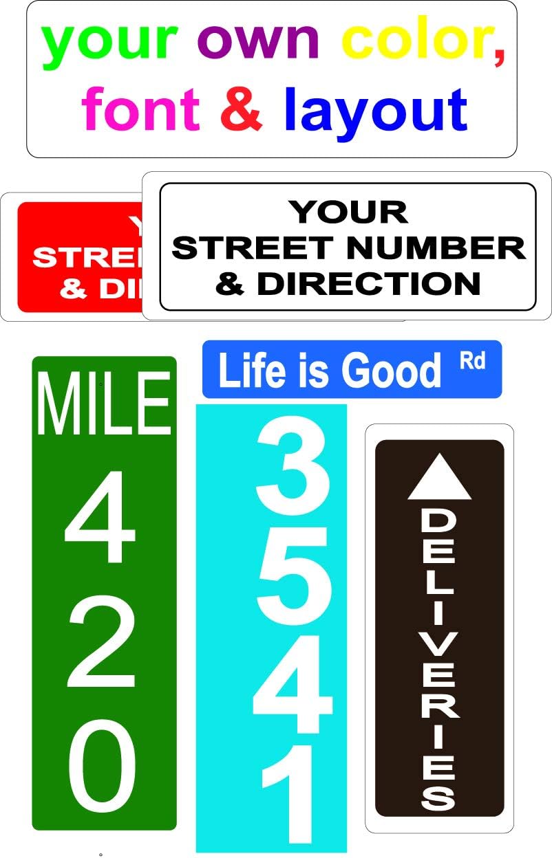 Custom Sign, Personalize it with Your own Choice of Colors, Fonts with Unlimited Wording. Heavy-Duty Rust-Free Aluminum Metal Sign, 4"x18" 40mil, 3M Reflective (Hip)