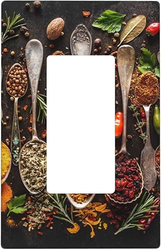 Beach Waves - Placa decorativa para interruptor de luz basculante de 1 banda para receptáculo eléctrico para dormitorio, baño, cocina, accesorios de