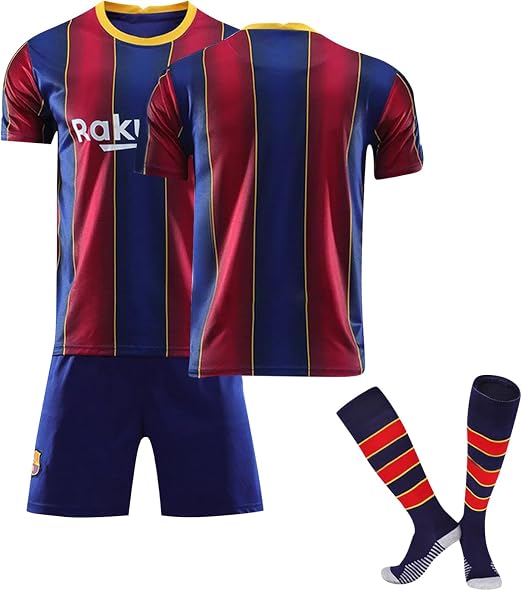 Equipación De Fútbol Barcelona Personalizada - Camiseta, Pantalón Y Calcetines Con Nombre Y Número, Para Hombre Y Niño