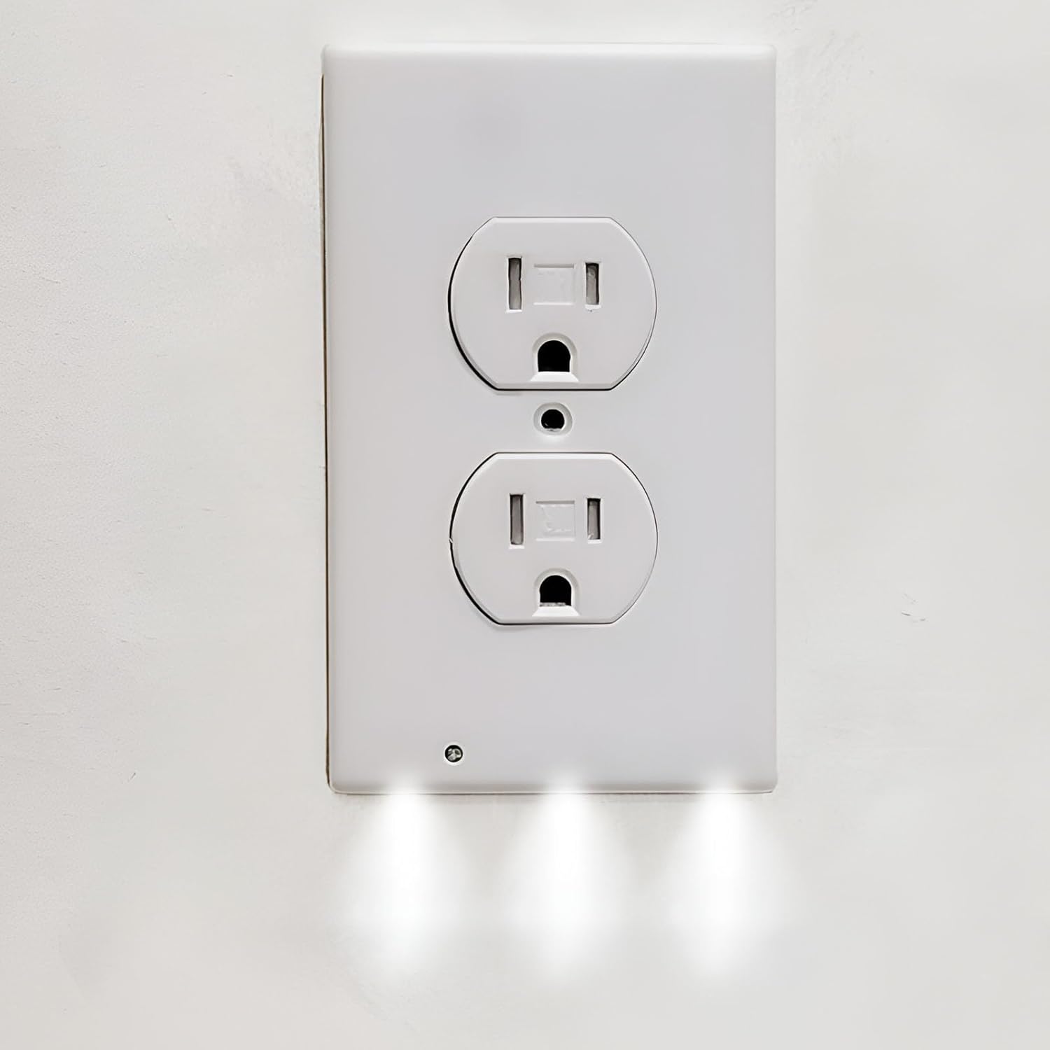 Outlet Wall Plate with LED,2 Pack Wall Plate Night Light, Easy to