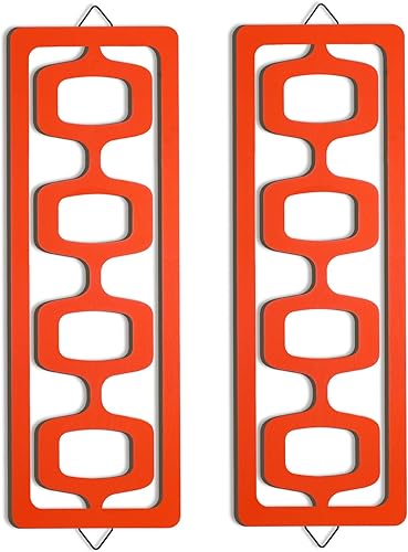 CroBlissful 2 piezas de arte de pared moderno de mediados de siglo, decoración elegante de mediados de siglo, escultura abstracta de pared, paneles