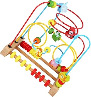 Toyvian Contas De Labirinto Em Círculo Brinquedos Infantis Brinquedos Educativos Contas De Madeira Círculo Para Brinquedo De Rolo De Contas De Madeira Contas Em Brinquedo De Arame