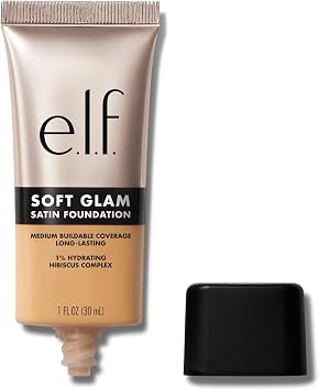 e.l.f. Soft Glam Foundation, Medium Coverage, Long-Lasting & Buildable Foundation For A Smooth, Satin Finish, Vegan & Cruelty-Free, 30 Medium Warm